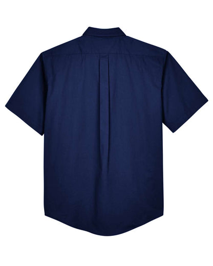 Core365 Men's Tall Optimum Short-Sleeve Twill Shirt 88194T #color_Classic Navy