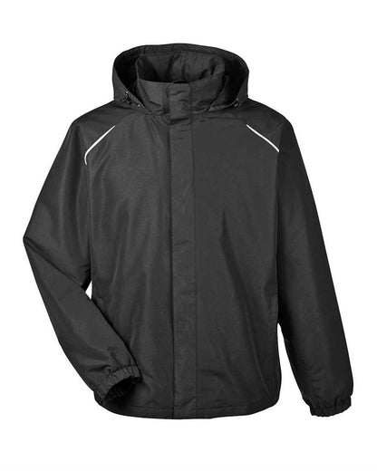 Core365 Men's Tall Profile Fleece-Lined All-Season Jacket 88224T #color_Black