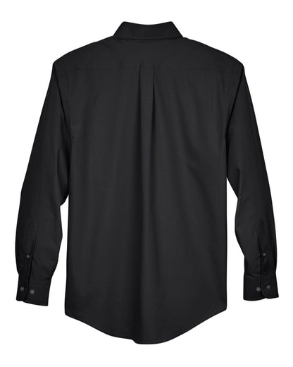 Devon & Jones Men's Crown Collection® Tall Solid Broadcloth Woven Shirt D620T #color_Black