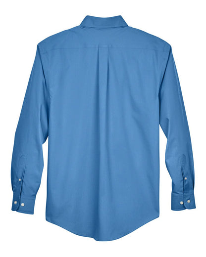 Devon & Jones Men's Crown Collection® Tall Solid Broadcloth Woven Shirt D620T #color_French Blue