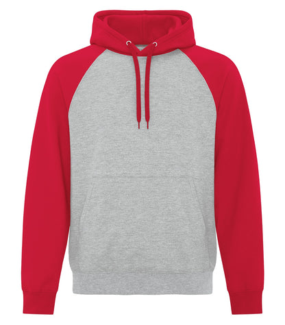 Atc Everyday Collection Everyday Fleece TwoTone Hooded ATCF2550 #color_AthHthr/Red