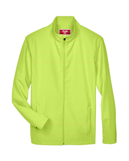 Team 365 Men's Leader Soft Shell Jacket TT80 #color_Safety Yellow