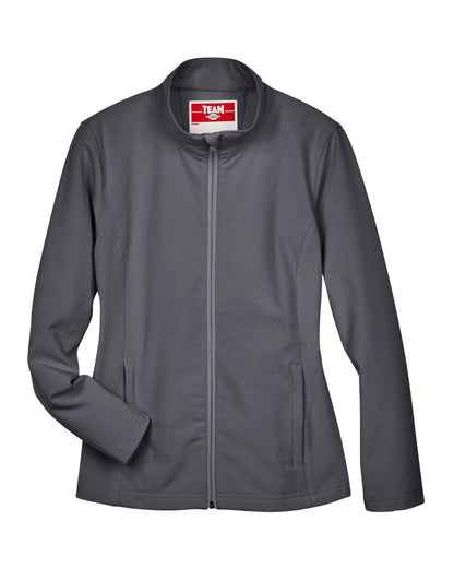 Team 365 Ladies' Leader Soft Shell Jacket TT80W #color_Sport Graphite