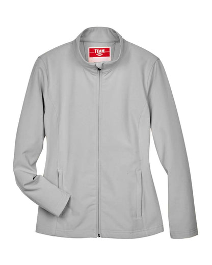 Team 365 Ladies' Leader Soft Shell Jacket TT80W #color_Sport Silver