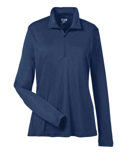 Team 365 Ladies' Zone Performance Quarter-Zip TT31W #color_Sport Dark Navy