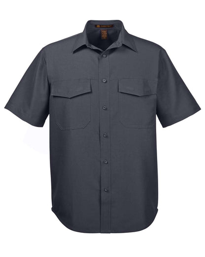 Harriton Men's Key West Short-Sleeve Performance Staff Shirt M580 #color_Dark Charcoal