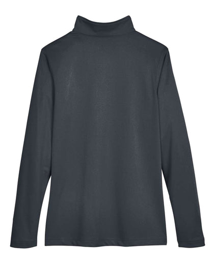 Harriton Ladies' Advantage Snag Protection Plus Quarter-Zip M748W #color_Dark Charcoal