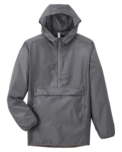 Team 365 Adult Zone Protect Packable Anorak Jacket TT77 #color_Sport Graphite