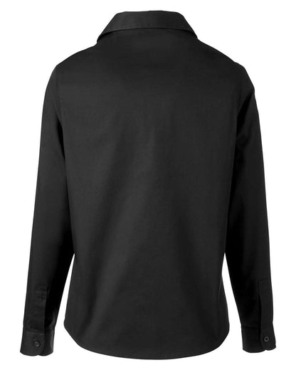 Harriton Ladies' Advantage IL Long-Sleeve Workshirt M585LW #color_Black