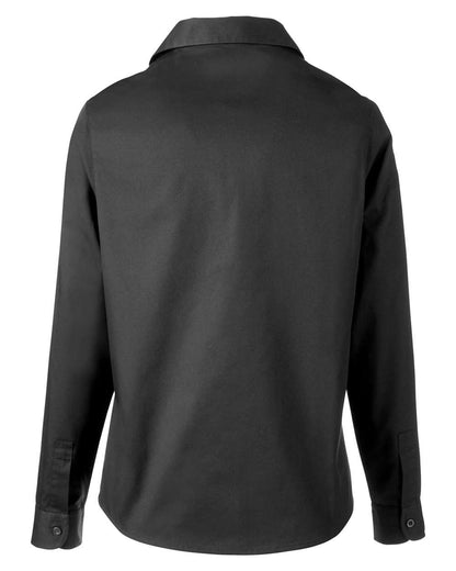 Harriton Ladies' Advantage IL Long-Sleeve Workshirt M585LW #color_Dark Charcoal