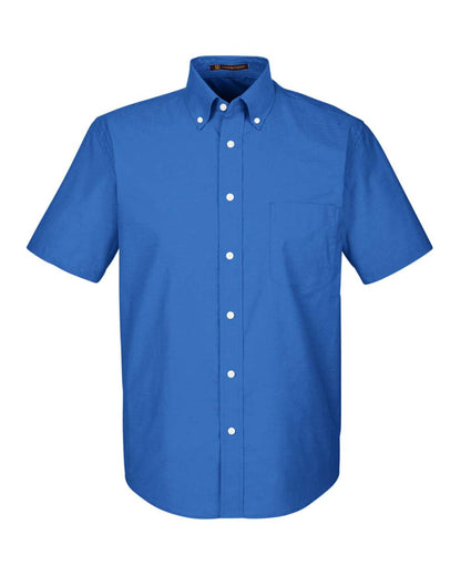 Harriton Men's Short-Sleeve Oxford with Stain-Release M600S #color_French Blue