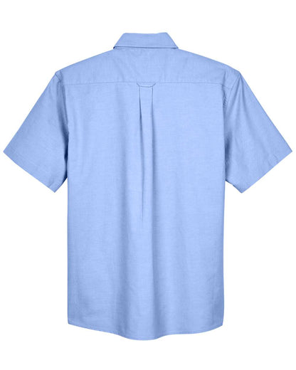 Harriton Men's Short-Sleeve Oxford with Stain-Release M600S #color_Light Blue