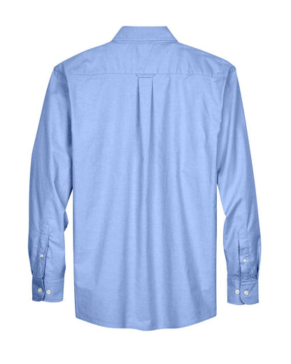 Harriton Men's Long-Sleeve Oxford with Stain-Release M600 #color_Light Blue