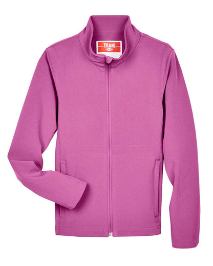 Team 365 Youth Leader Soft Shell Jacket TT80Y #color_Sport Charity Pink