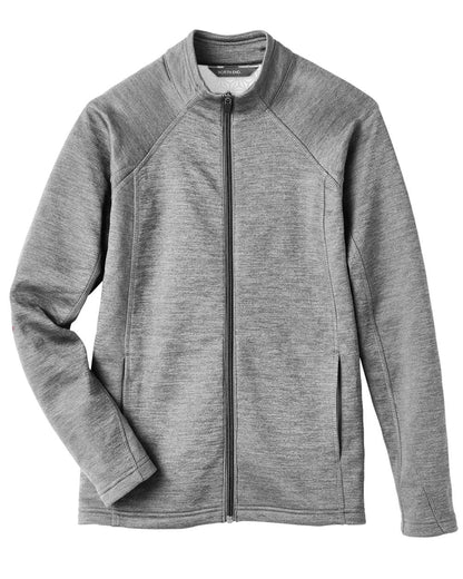 North End Ladies' Flux 2.0 Full-Zip Jacket NE712W #color_Light Heather/ Carbon