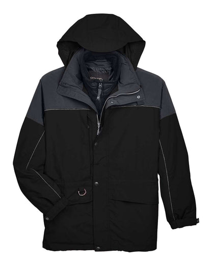 North End Adult 3-in-1 Two-Tone Parka 88006 #color_Black
