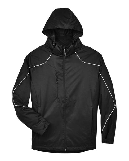 North End Men's Angle 3-in-1 Jacket with Bonded Fleece Liner 88196 #color_Black
