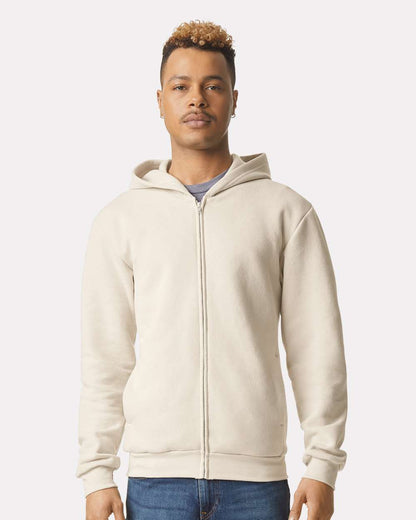 American Apparel ReFlex Fleece Full-Zip Hoodie RF497 #colormdl_Bone