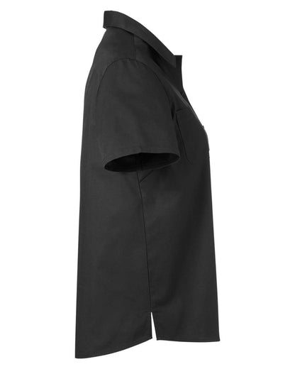 Harriton Ladies' Advantage IL Short-Sleeve Work Shirt M585W #color_Black