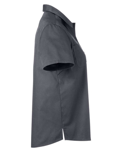 Harriton Ladies' Advantage IL Short-Sleeve Work Shirt M585W #color_Dark Charcoal