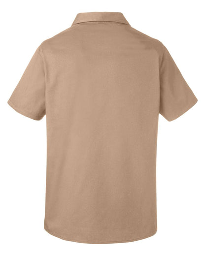 Harriton Ladies' Advantage IL Short-Sleeve Work Shirt M585W #color_Khaki