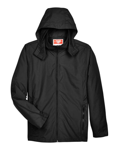 Team 365 Adult Conquest Jacket with Mesh Lining TT70 #color_Black
