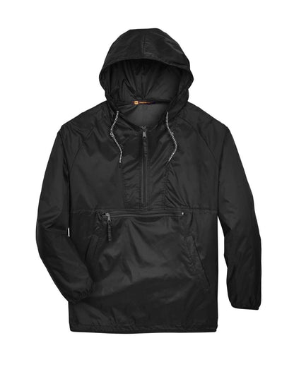 Harriton Adult Packable Nylon Jacket M750 #color_Black