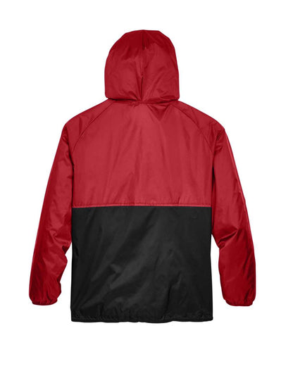 Harriton Adult Packable Nylon Jacket M750 #color_Red/ Black