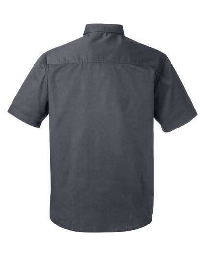 Harriton Men's Advantage IL Short-Sleeve Work Shirt M585 #color_Dark Charcoal