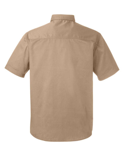 Harriton Men's Advantage IL Short-Sleeve Work Shirt M585 #color_Khaki