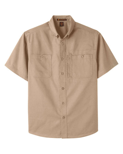 Harriton Men's Advantage IL Short-Sleeve Work Shirt M585 #color_Khaki