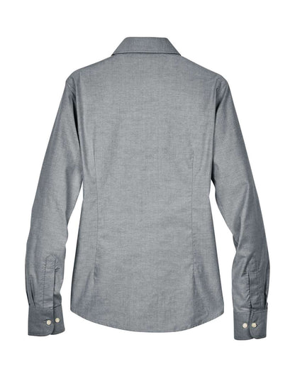 Harriton Ladies' Long-Sleeve Oxford with Stain-Release M600W #color_Oxford Grey