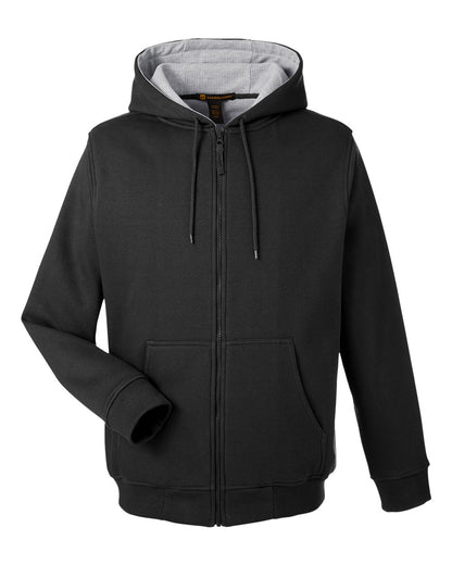 Harriton Men's Tall ClimaBloc™ Lined Heavyweight Hooded Sweatshirt M711T #color_Black