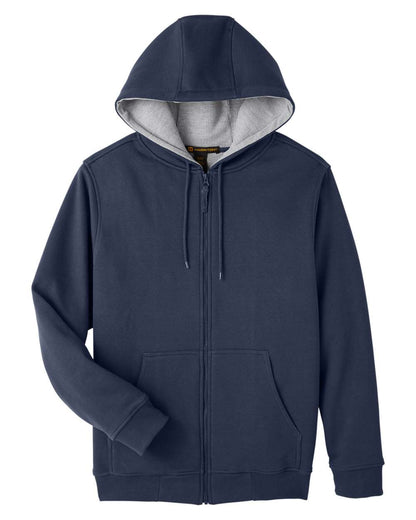 Harriton Men's Tall ClimaBloc™ Lined Heavyweight Hooded Sweatshirt M711T #color_Dark Navy