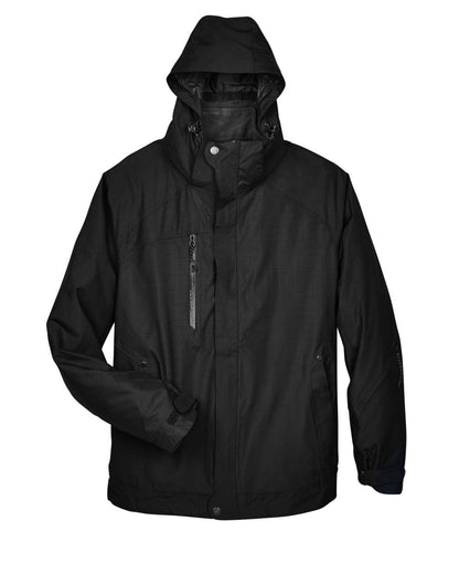 North End Men's Caprice 3-in-1 Jacket with Soft Shell Liner 88178 #color_Black
