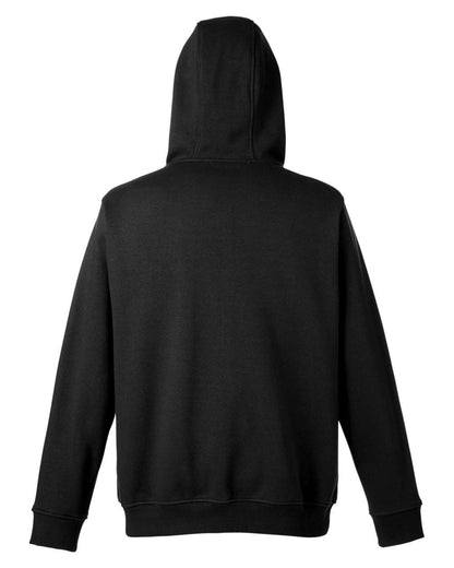 Harriton Men's ClimaBloc™ Lined Heavyweight Hooded Sweatshirt M711 #color_Black