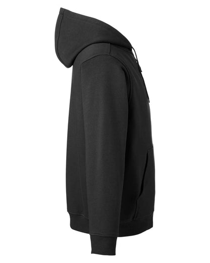 Harriton Men's ClimaBloc™ Lined Heavyweight Hooded Sweatshirt M711 #color_Black