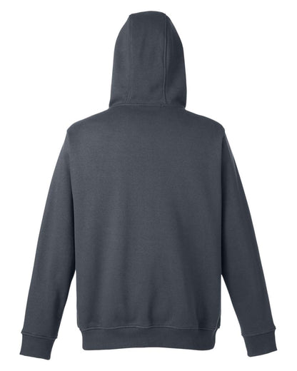 Harriton Men's ClimaBloc™ Lined Heavyweight Hooded Sweatshirt M711 #color_Dark Charcoal