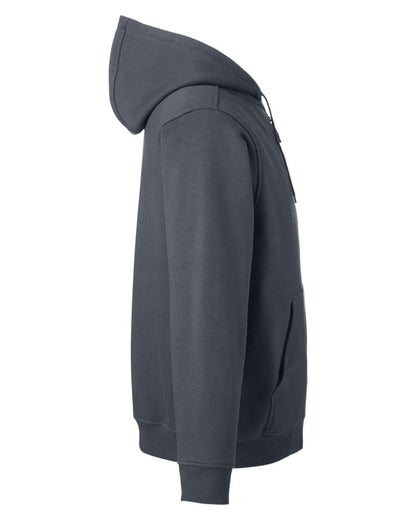 Harriton Men's ClimaBloc™ Lined Heavyweight Hooded Sweatshirt M711 #color_Dark Charcoal