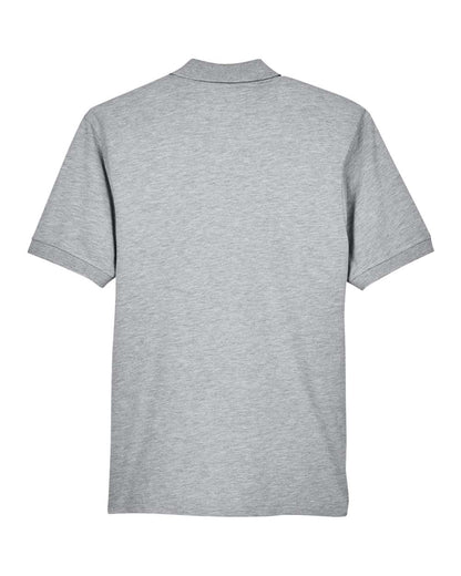 Harriton Men's Easy Blend™ Polo with Pocket M265P #color_Grey Heather