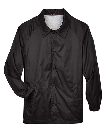 Harriton Adult Nylon Staff Jacket M775 #color_Black