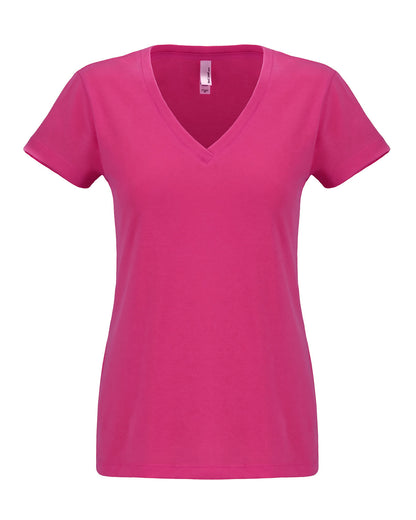 Next Level Apparel Ladies' Sueded V-Neck T-Shirt N6480 #color_RASPBERRY