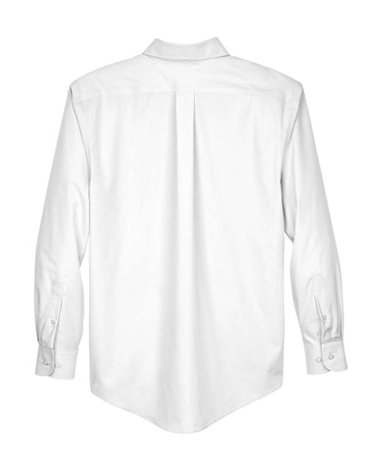 Devon & Jones Men's Crown Collection® Solid Broadcloth Woven Shirt D620 #color_White