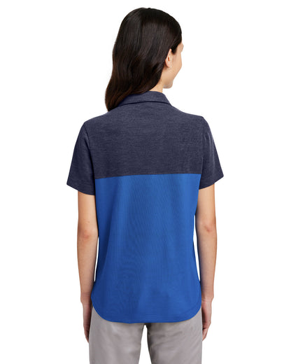 Core365 Ladies' Fusion ChromaSoft Colorblock Polo CE112CW #color_TRU ROYL / C NV H