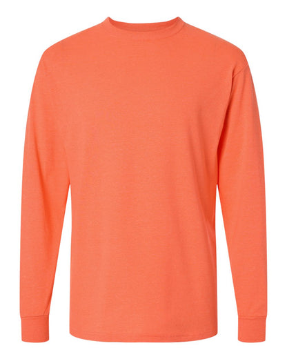M&O Gold Soft Touch Long Sleeve T-Shirt 4820 #color_Heather Coral