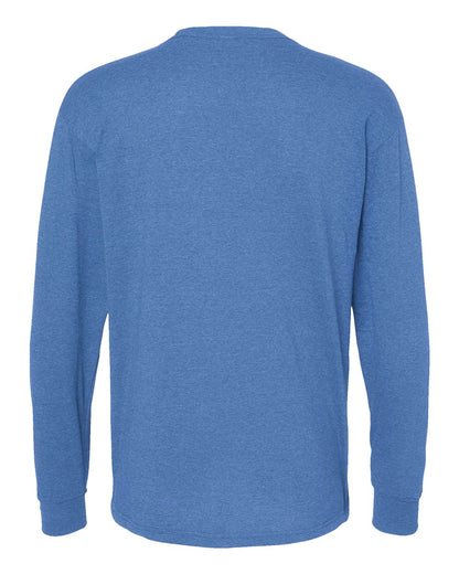 M&O Gold Soft Touch Long Sleeve T-Shirt 4820 #color_Heather Royal