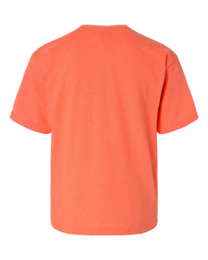 M&O Youth Gold Soft Touch T-Shirt 4850 #color_Heather Coral
