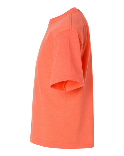 M&O Youth Gold Soft Touch T-Shirt 4850 #color_Heather Coral