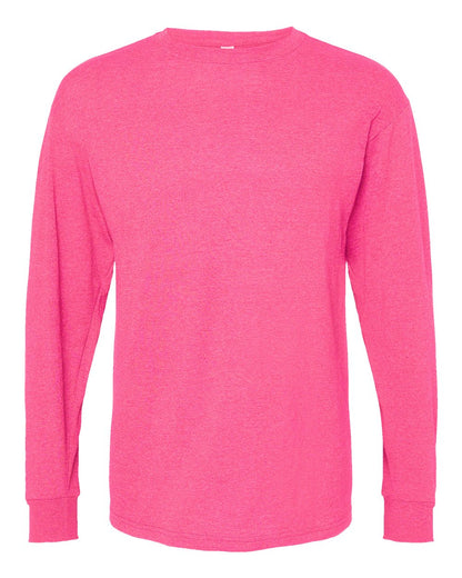M&O Gold Soft Touch Long Sleeve T-Shirt 4820 #color_Neon Pink