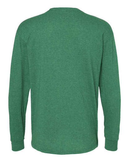 M&O Gold Soft Touch Long Sleeve T-Shirt 4820 #color_Heather Kelly Green